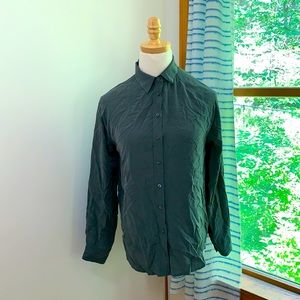 Everlane Dark Green Blouse